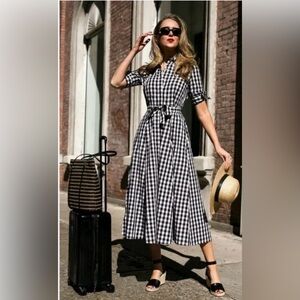 EUC Calvin Klein Classic Black and White Gingham Dress. Size 12.